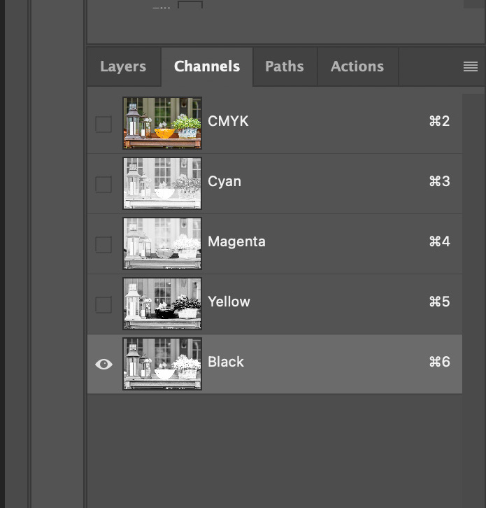 Touch Plate Demo: Adobe Photoshop Select Black Channel: Granite Bay Graphic Design