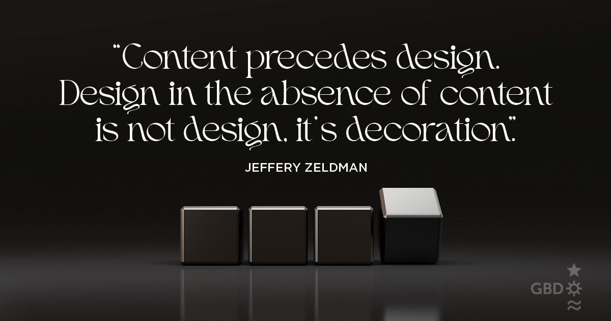 Design and Creativity Quotation by Jeffery Zeldman on the Granite Bay Graphic Design website.