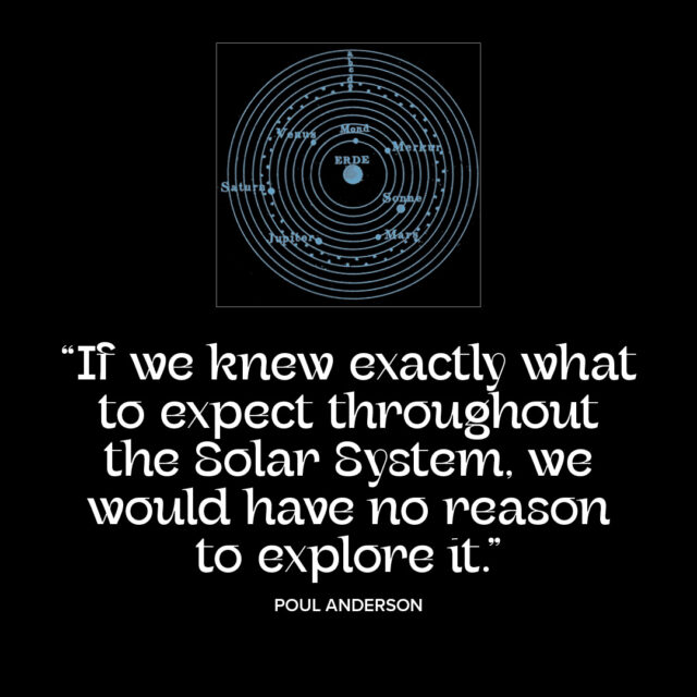 Solar system and reason quotation from Paul Anderson. Part of “The Vision Series” on Granite Bay Graphic Design