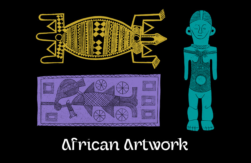 African Artwork on Granite Bay Graphic Design