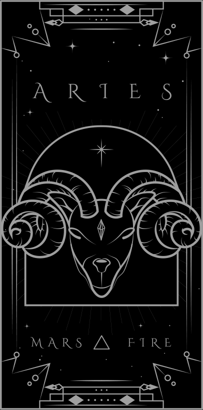 Aries Zodiac Sign and Constellation on Granite Bay Graphic Design