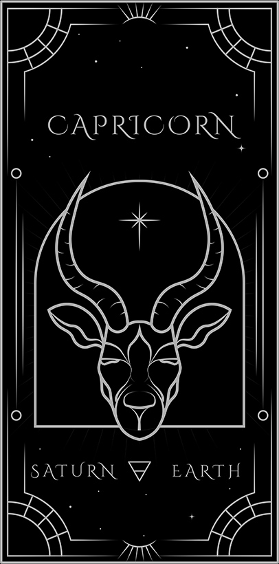 Signs of the Zodiac on Granite Bay Graphic Design: Capricorn