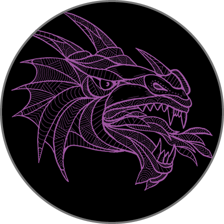 Dragon Mandala Artwork for a Granite Bay Graphic Design Microsite