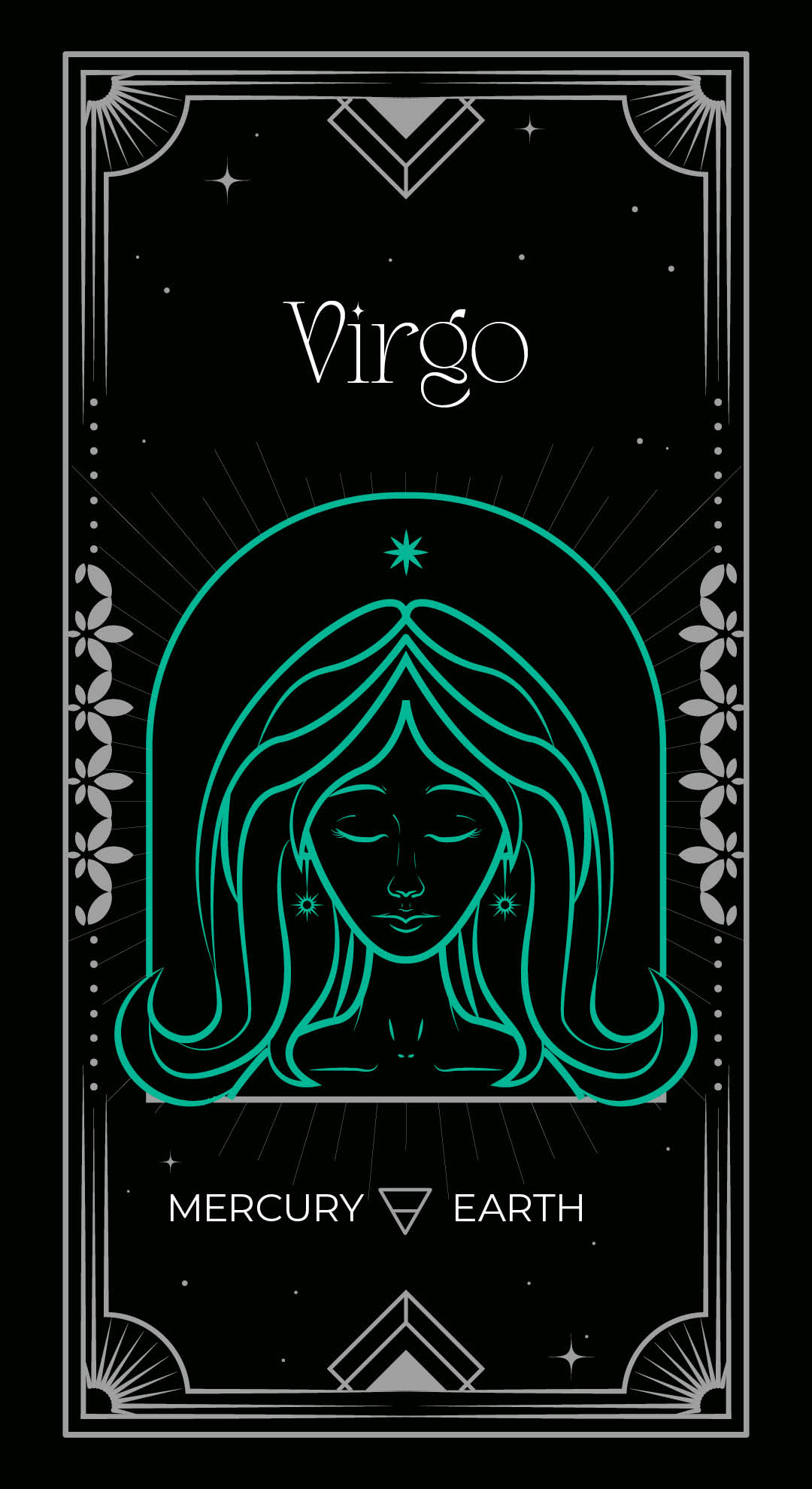 Virgo from a zodiac by Granite Bay Graphic Design