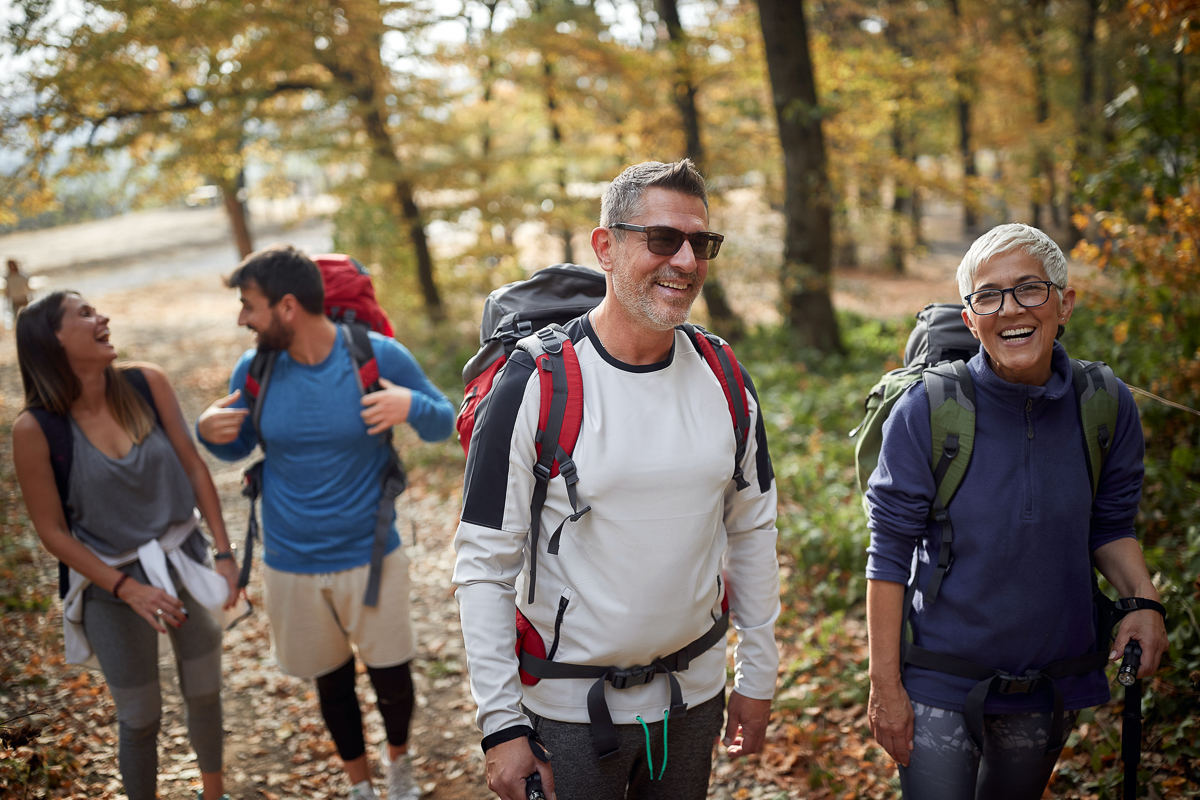 Family hiking; Quality family time concept