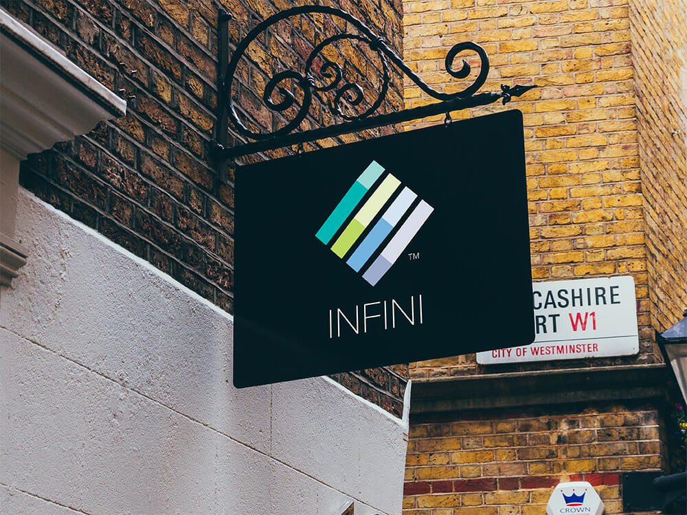 INFINI Statistical Software Logo Branding Corporate Identity by Granite Bay Design