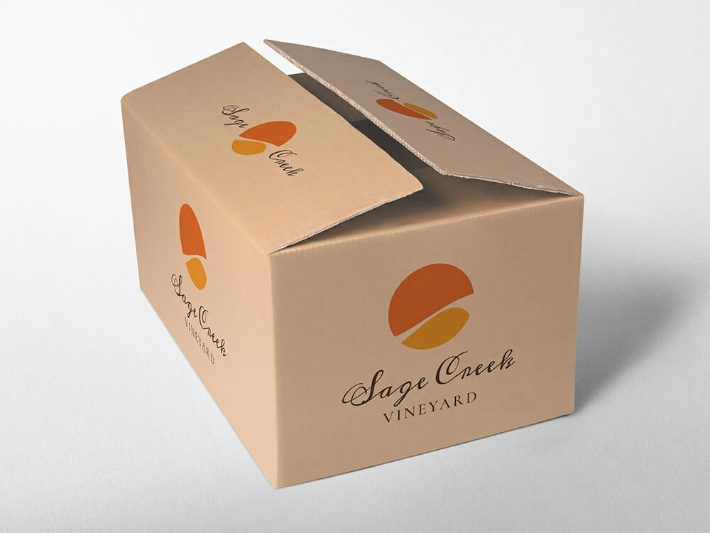 Sage Creek Vineyard Wine Label Branding Identity by Granite Bay Design