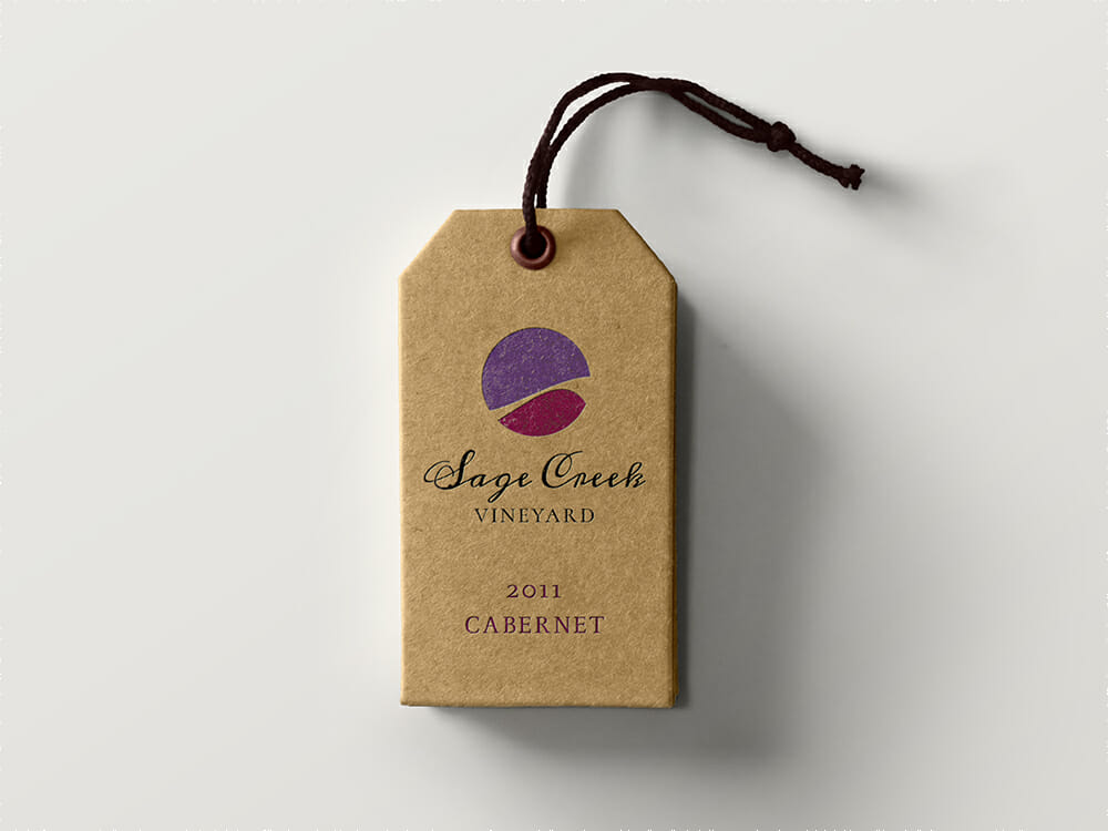 Sage Creek Vineyard Wine Label Branding Identity by Granite Bay Design