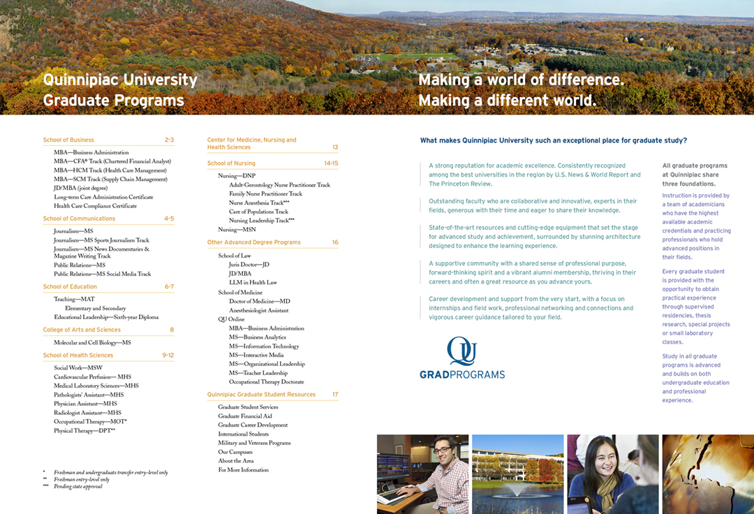 Quinnipiac University Graduate Programs Viewbook