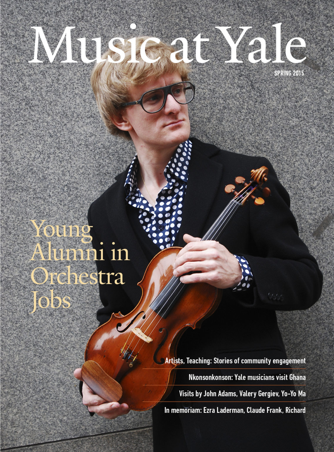 Music at Yale Magazine 2015 Cover by Paul Kazmercyk Granite Bay Graphic Design
