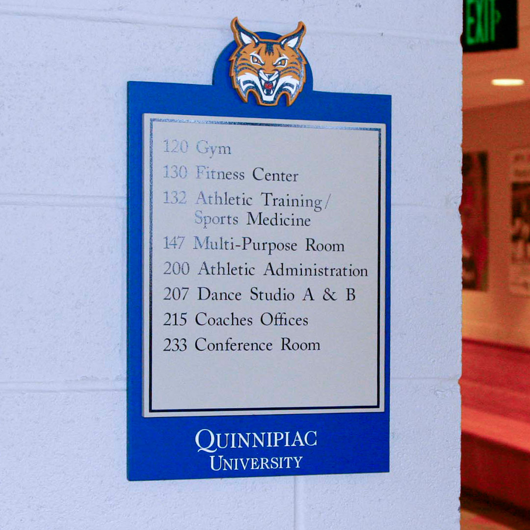 Quinnipiac University Old Directory Signs