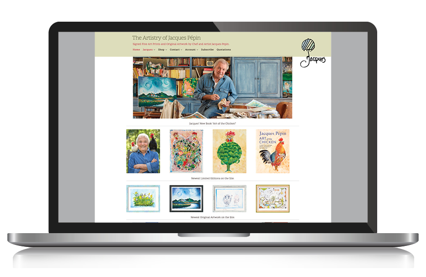 The Artistry of Jacques Pepin E-Commerce Website: Design, Development, Ongoing Maintenance and Updates