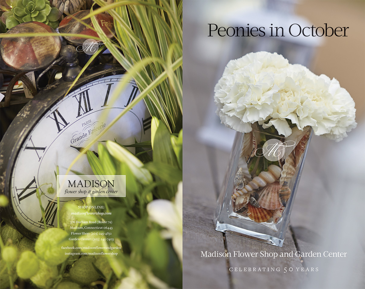 Madison Flower Shop Anniversary Brochure by Granite Bay Graphic Design and Tom Hopkins Photography