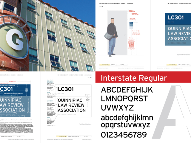 Quinnipiac University Campus-Wide Wayfinding/Signage Overhaul by Granite Bay Graphic Design