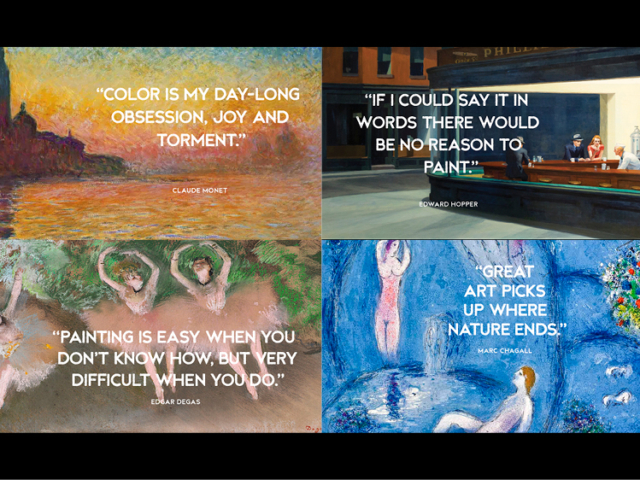 Art and Inspiration Quotations by Artists with Their Paintings by Granite Bay Design