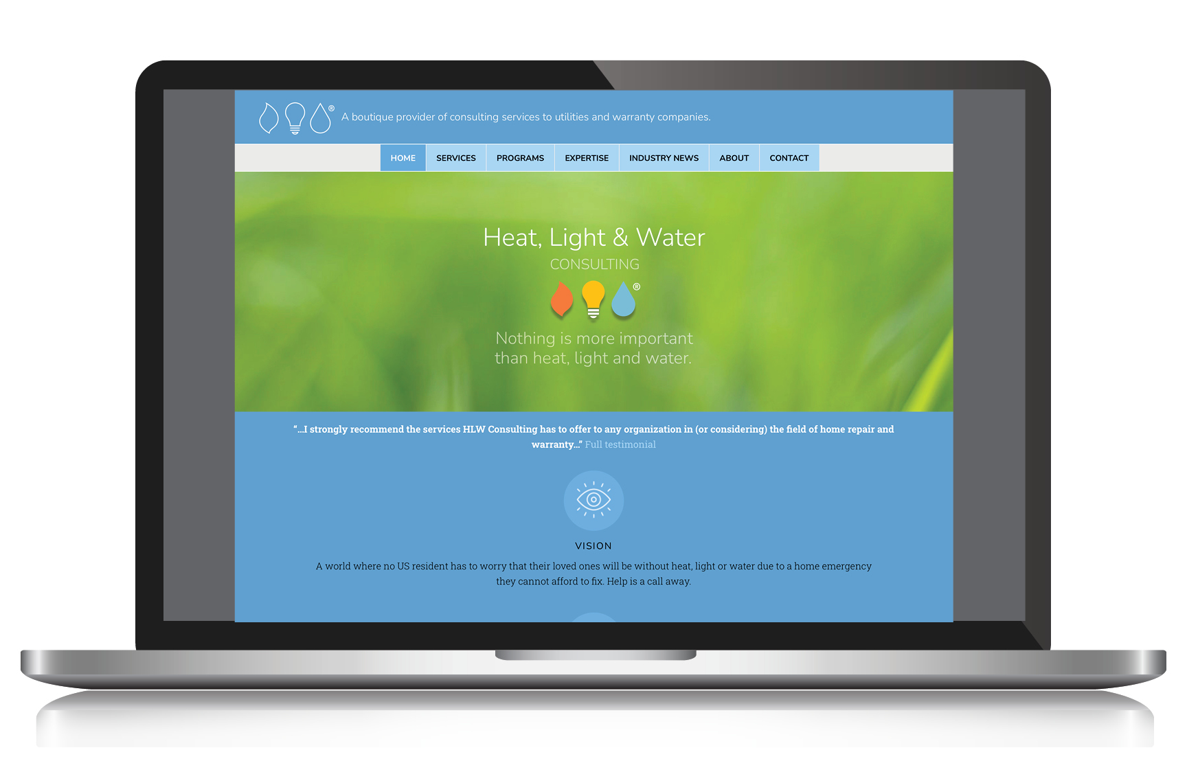 Heat Light Water Consulting Granite Bay Design Website Design and Development