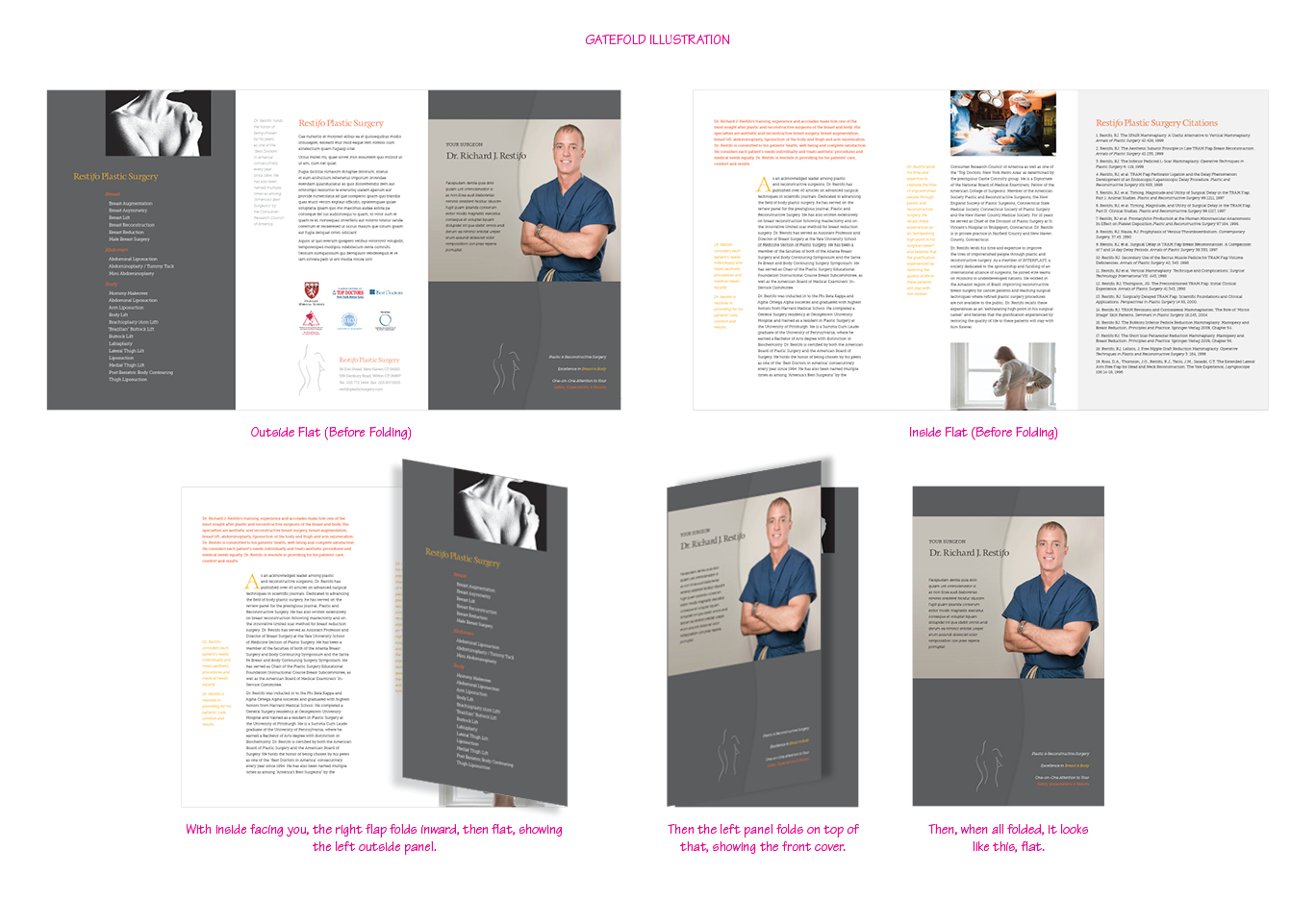 GBD Works Tutorial: Steps in the Creative Process: Restifo Plastic Surgery Folder and Brochure [Step 13]
