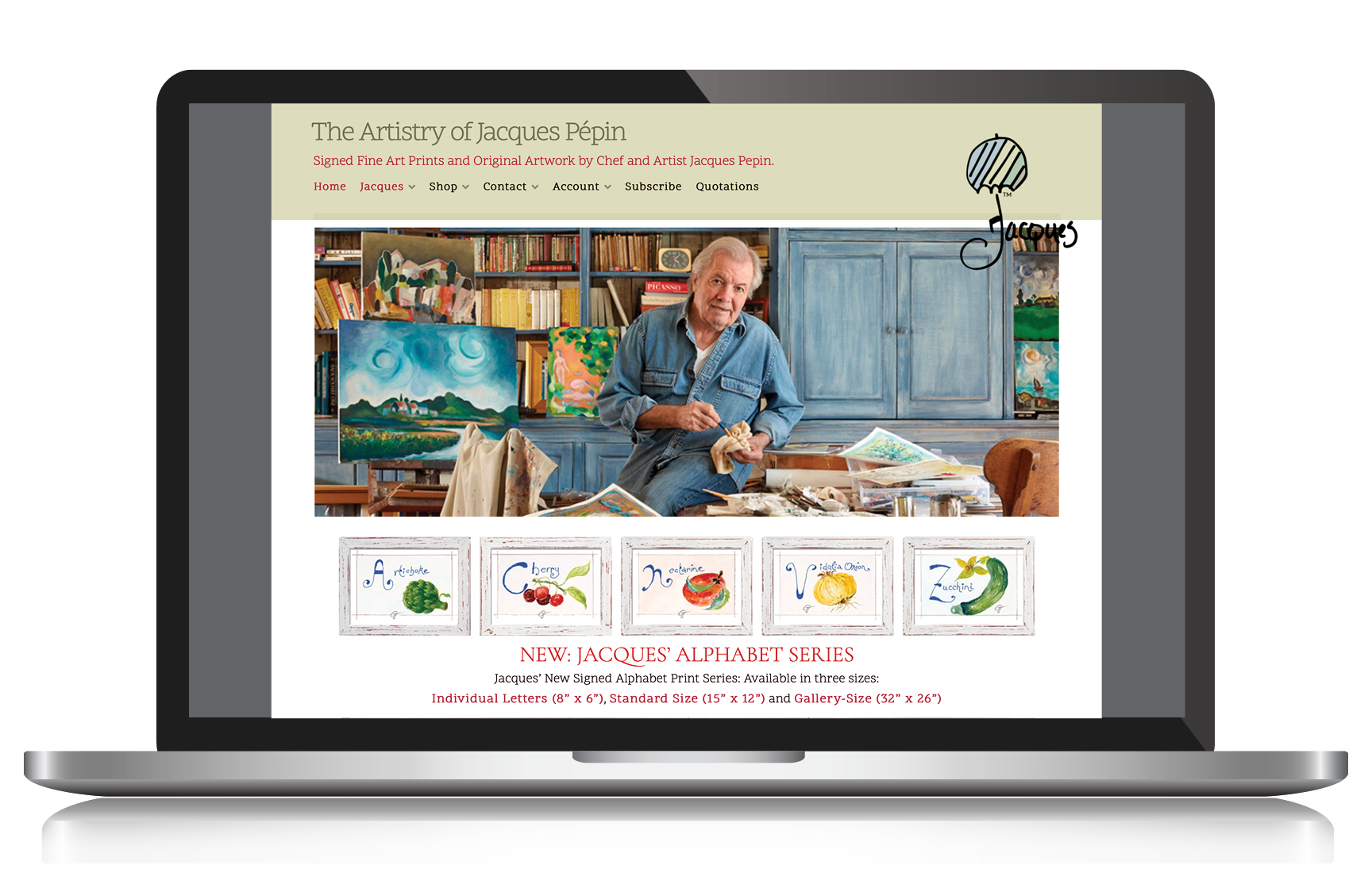 “The Artistry of Jacques Pepin” Granite Bay Design Website Design and Development