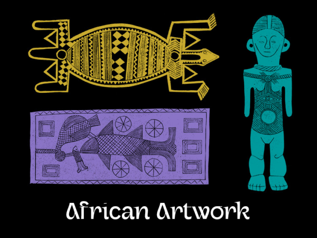 African Artwork on Granite Bay Graphic Design