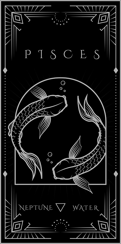 Signs of the Zodiac on Granite Bay Graphic Design: Pisces
