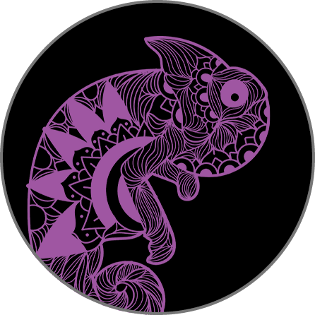 Chameleon Mandala Artwork for a Granite Bay Graphic Design Microsite