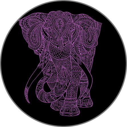 Elephant Mandala Artwork for a Granite Bay Graphic Design Microsite