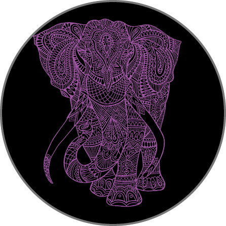 Elephant Mandala Artwork for a Granite Bay Graphic Design Microsite