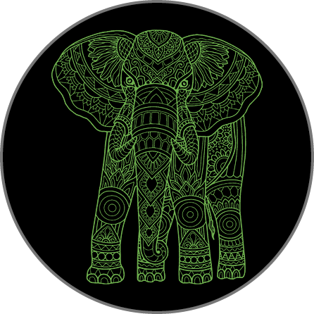 Elephant Mandala Artwork for a Granite Bay Graphic Design Microsite