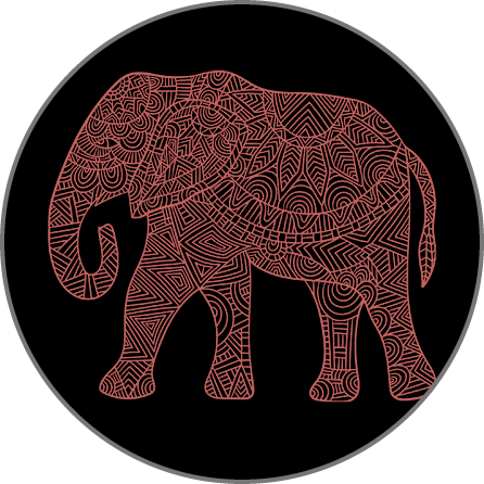 Elephant Mandala Artwork for a Granite Bay Graphic Design Microsite