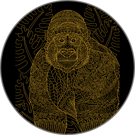 Gorilla Mandala Artwork for a Granite Bay Graphic Design Microsite