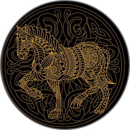 Horse Mandala Artwork for a Granite Bay Graphic Design Microsite