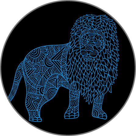 Lion Mandala in Circle for Granite Bay Graphic Design Microsite