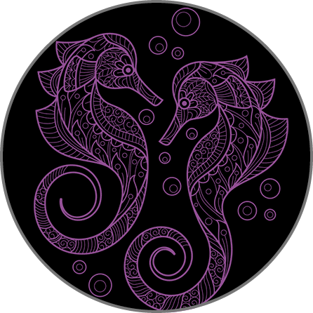 Sea Horse Mandala Artwork