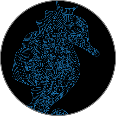 Sea Horse Mandala Artwork
