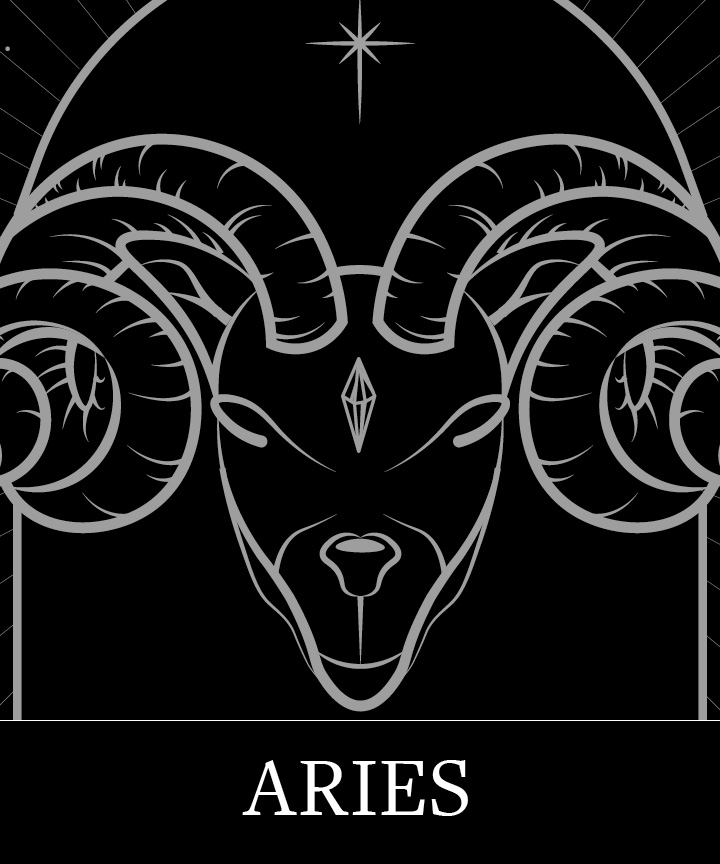 Aries Zodiac Astrology Sign on Granite Bay Graphic Design
