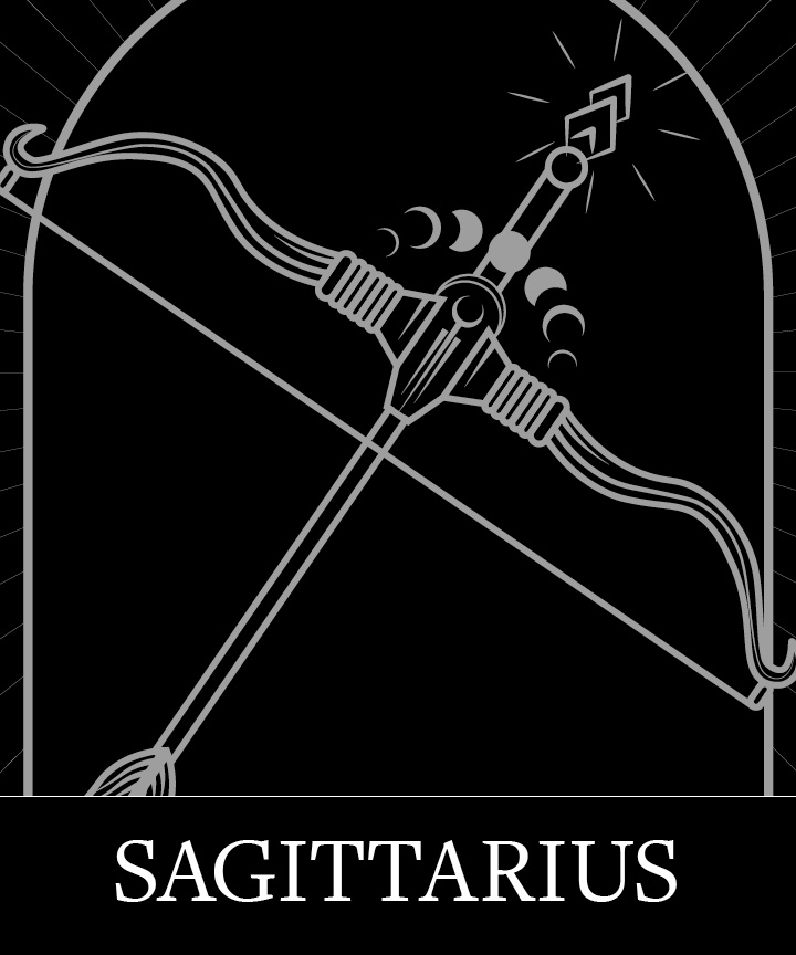 Sagittarius Zodiac Astrology Sign on Granite Bay Graphic Design