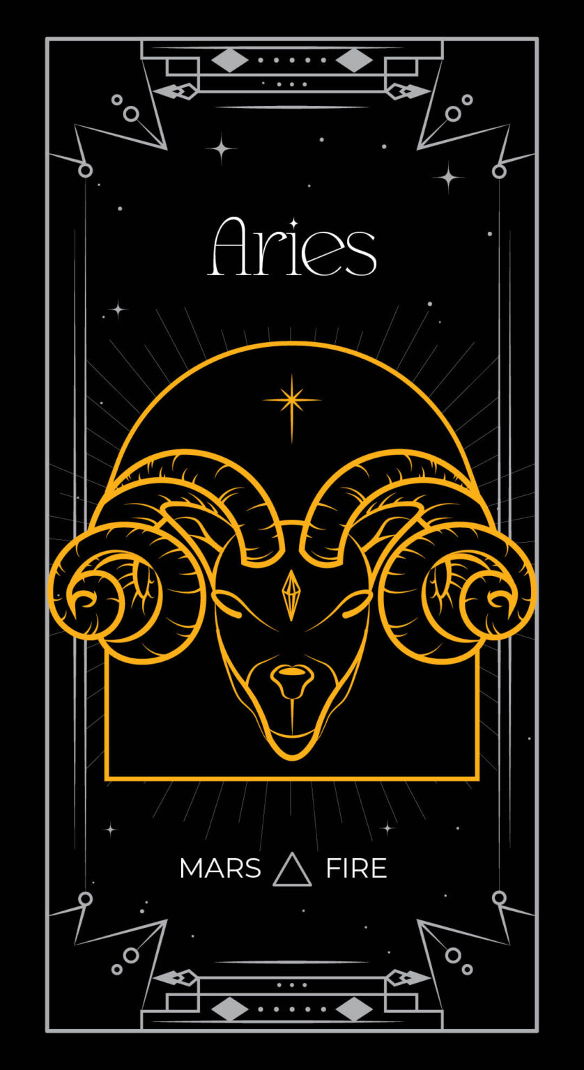 Aries from a zodiac by Granite Bay Graphic Design