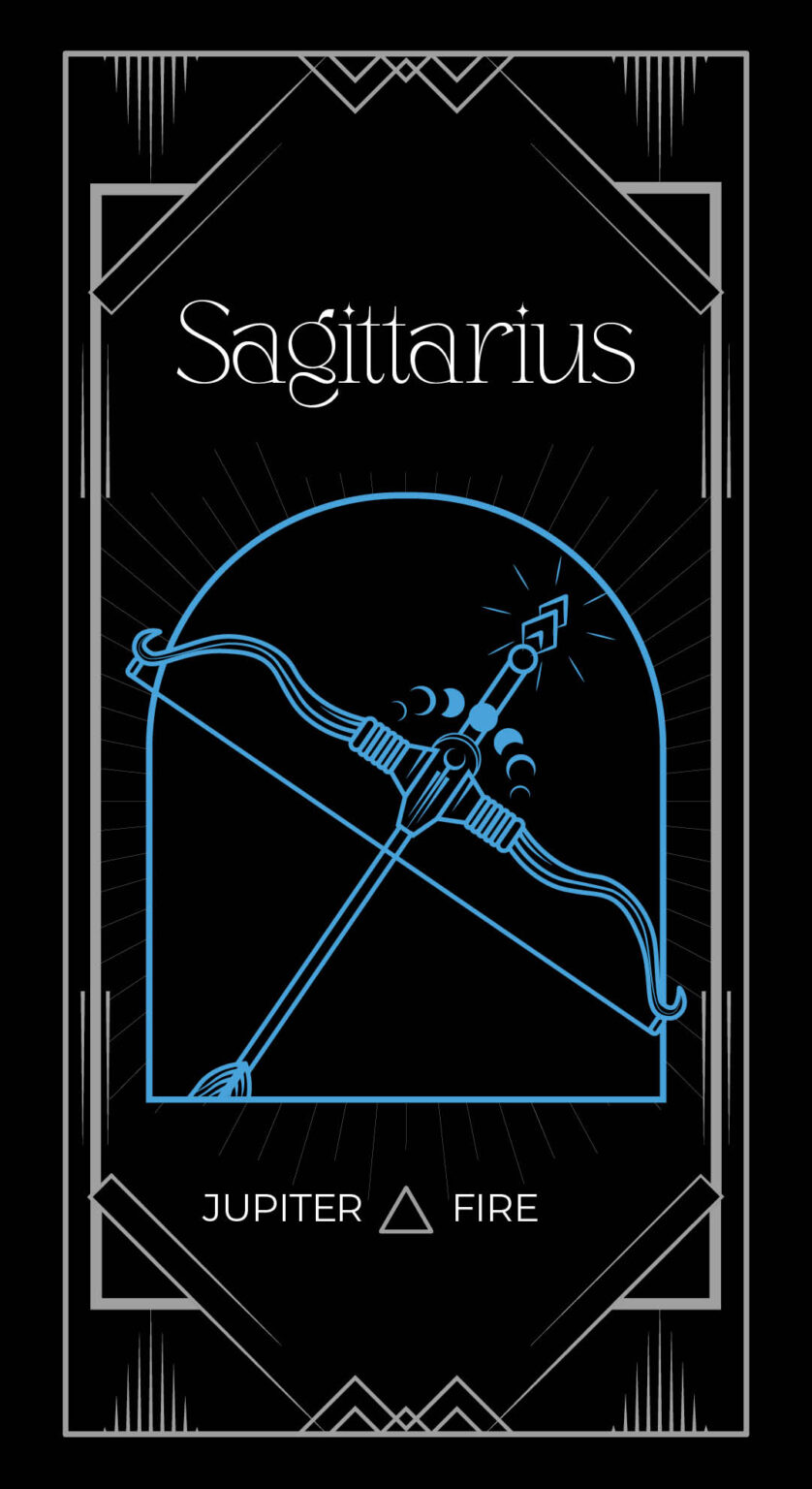 Sagittarius from a zodiac by Granite Bay Graphic Design