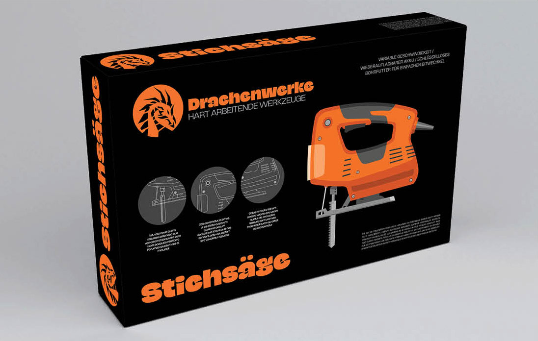 Drachenwerks Power Tools Branding Example Granite Bay Graphic Design Building Blocks