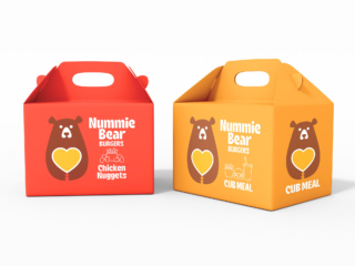 Paper Food Delivery Box Packaging Mockup